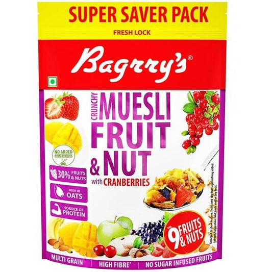 Bagrry's Crunchy Fruit & Nut Muesli with Cranberries TrueCure