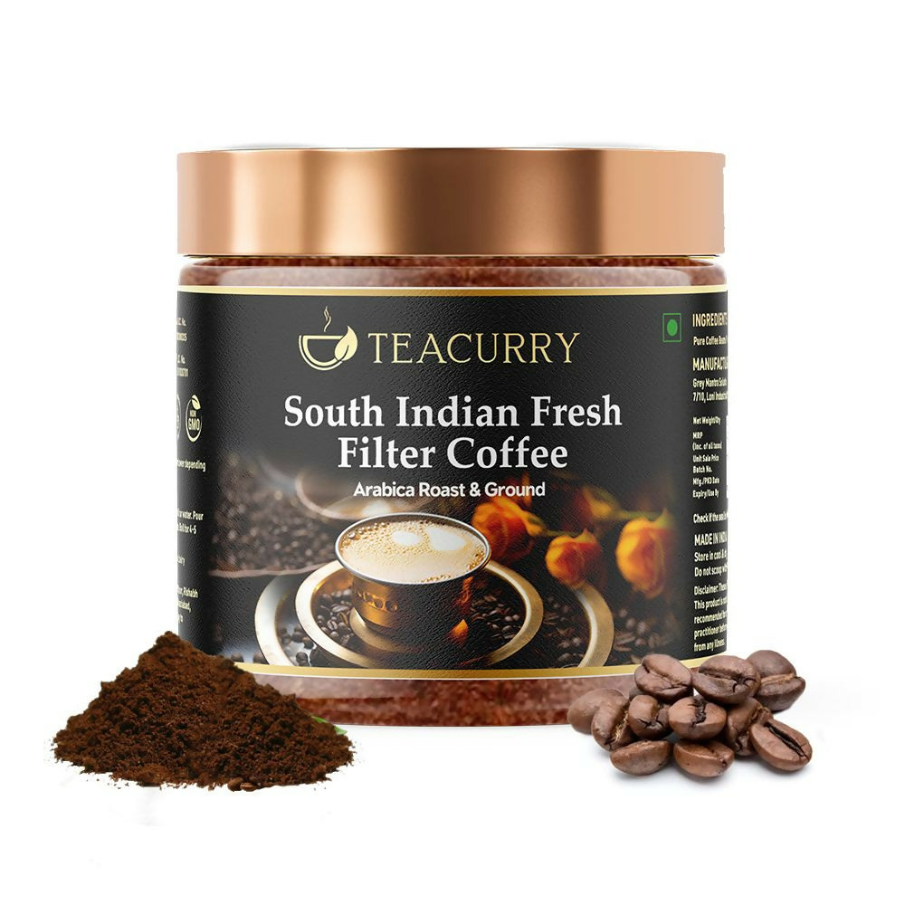 Teacurry South Indian Filter Coffee (100% Arabica Ground Coffee) for Authentic South Indian Taste - Kaapi Coffee