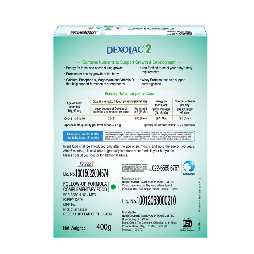 Dexolac Infant Formula Powder After 6 Months Stage 2