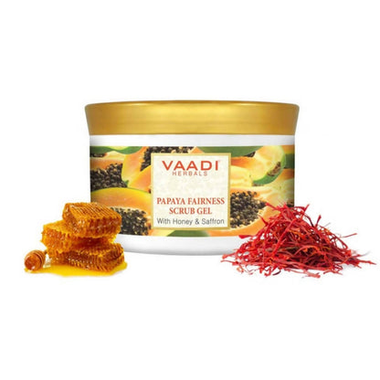 Vaadi Herbals Papaya Fairness Scrub Gel with Honey and Saffron TrueCure