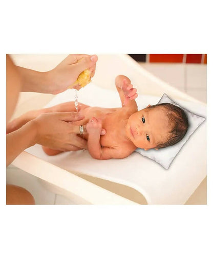 AHC New Born Baby Waterproof Bathing Pillow With Bean Filling For Bathing Chair/Tub/Sheet - Cream