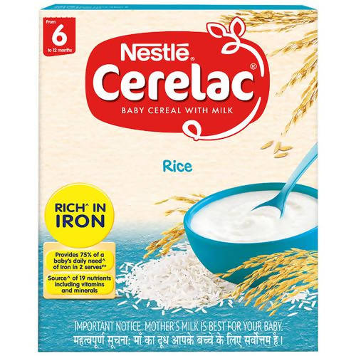 Nestle Cerelac Baby Cereal with Milk Rice, From 6-12 Months