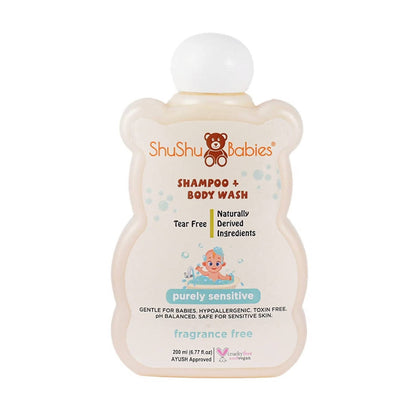 ShuShu Babies Shampoo + Body Wash Fragrance Free, Australia, Canada 