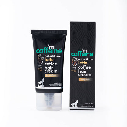 mCaffeine Naked & Raw Latte Coffee Leave-In Hair Cream