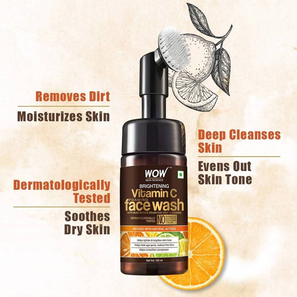 Wow Skin Science Brightening Vitamin C Foaming Face Wash