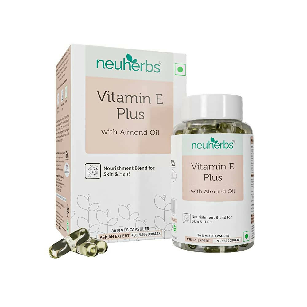 Neuherbs Vitamin E Plus Veg Capsules With Almond Oil 