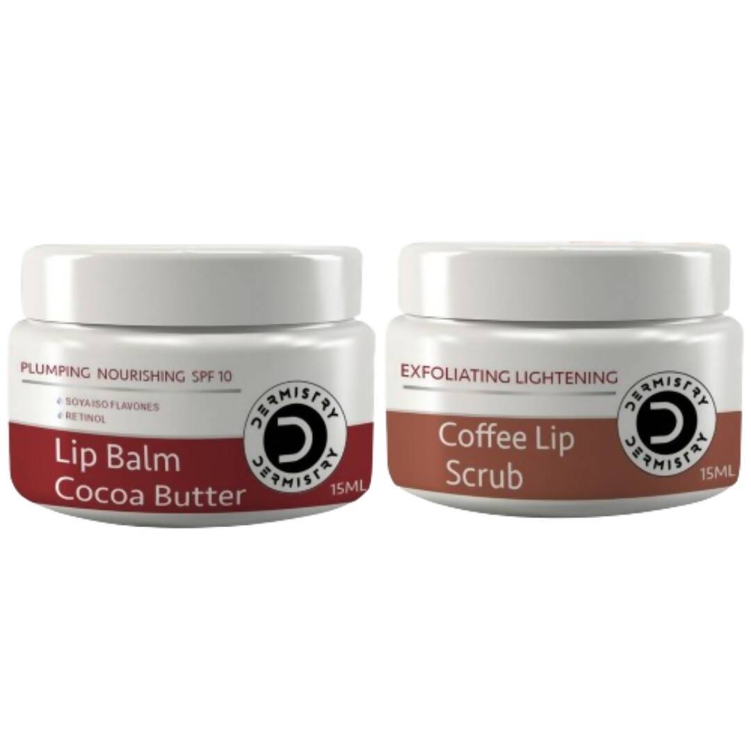 Dermistry Nourishing Cocoa Butter Lip Balm & Coffee Lip Scrub