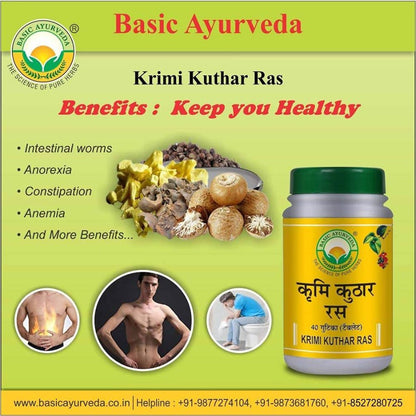 Basic Ayurveda Krimi Kuthar Ras Tablet