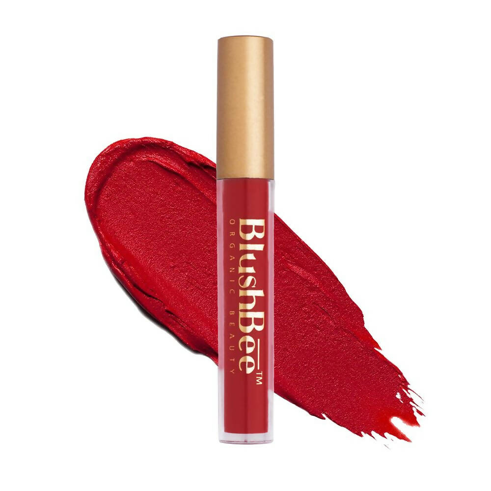 BlushBee Organic Beauty Lip Nourishing Liquid Lipstick Reddish Maroon TrueCure