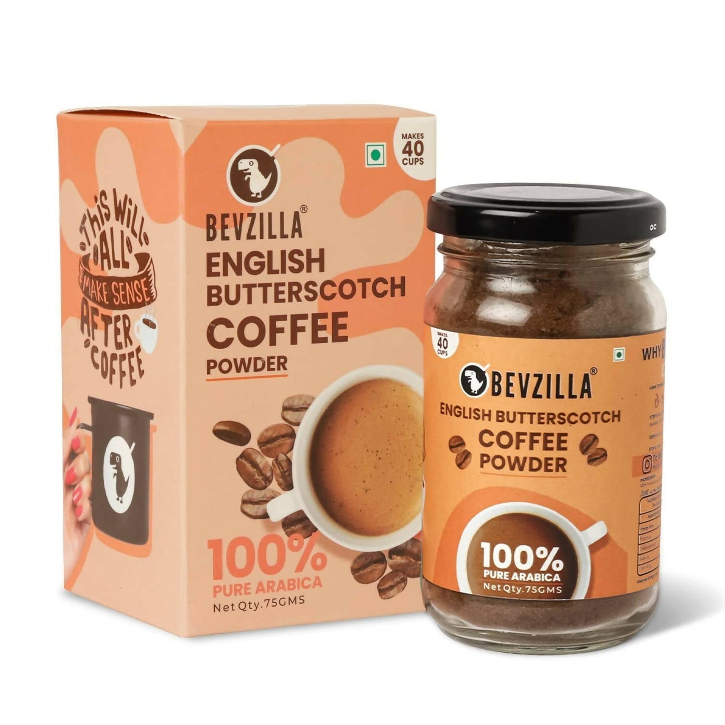 Bevzilla Instant Coffee Powder (English Butterscotch Flavour)