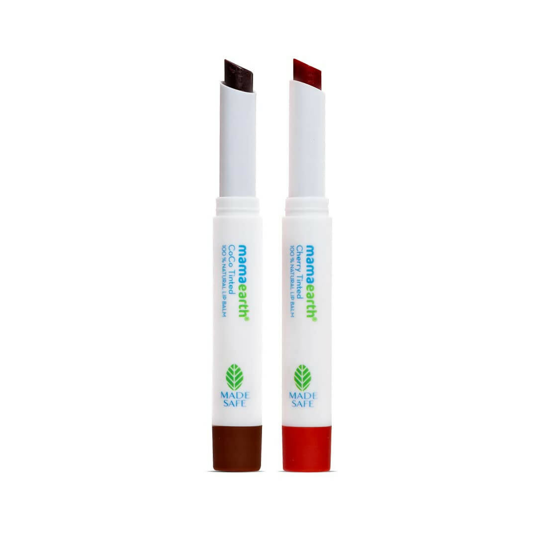 Mamaearth CoCo and Cherry Tinted 100% Natural Lip Balms 