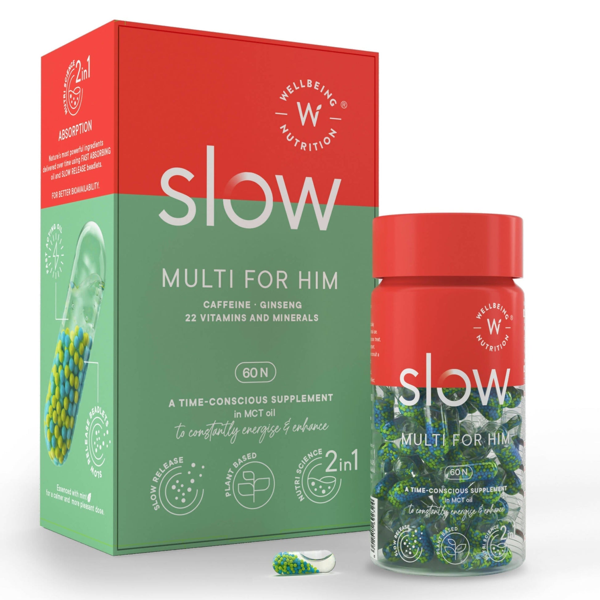 Wellbeing Nutrition Slow | Multivitamin for Him Capsules TrueCure