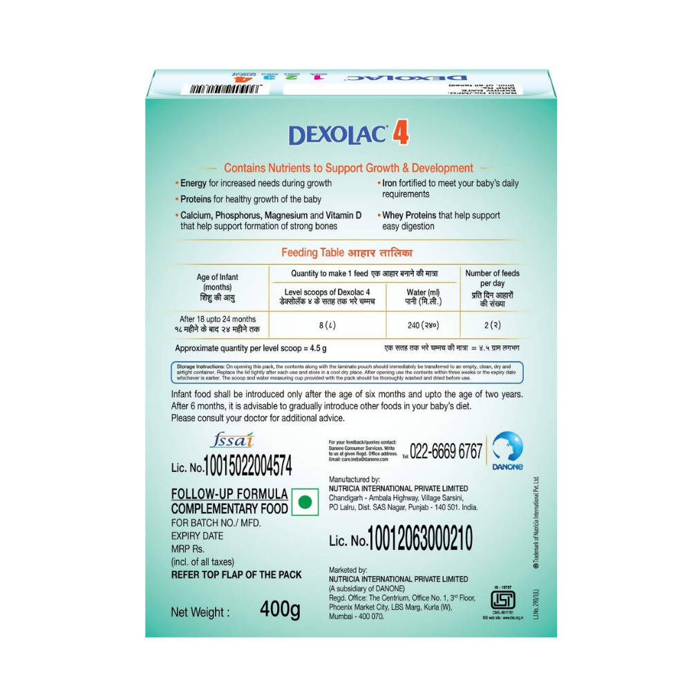 Dexolac Infant Formula Powder After 18 Months & Upto 24 Months Stage 4