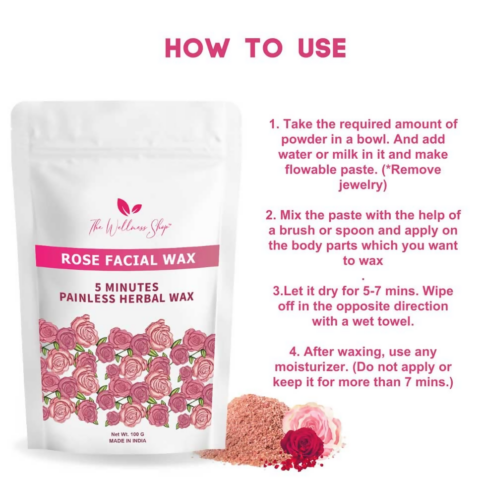 The Wellness Shop Rose Facial Wax Powder