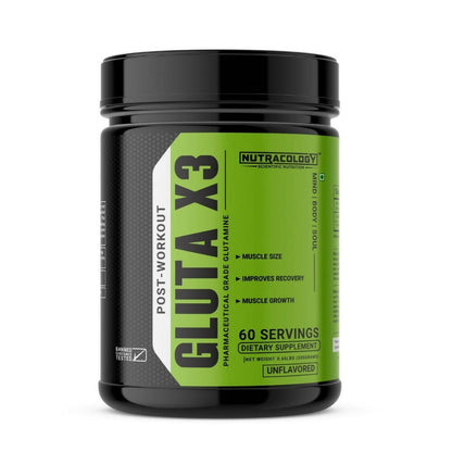 Nutracology Gluta X3 Micronized Glutamine For Muscle Recovery & Strength TrueCure