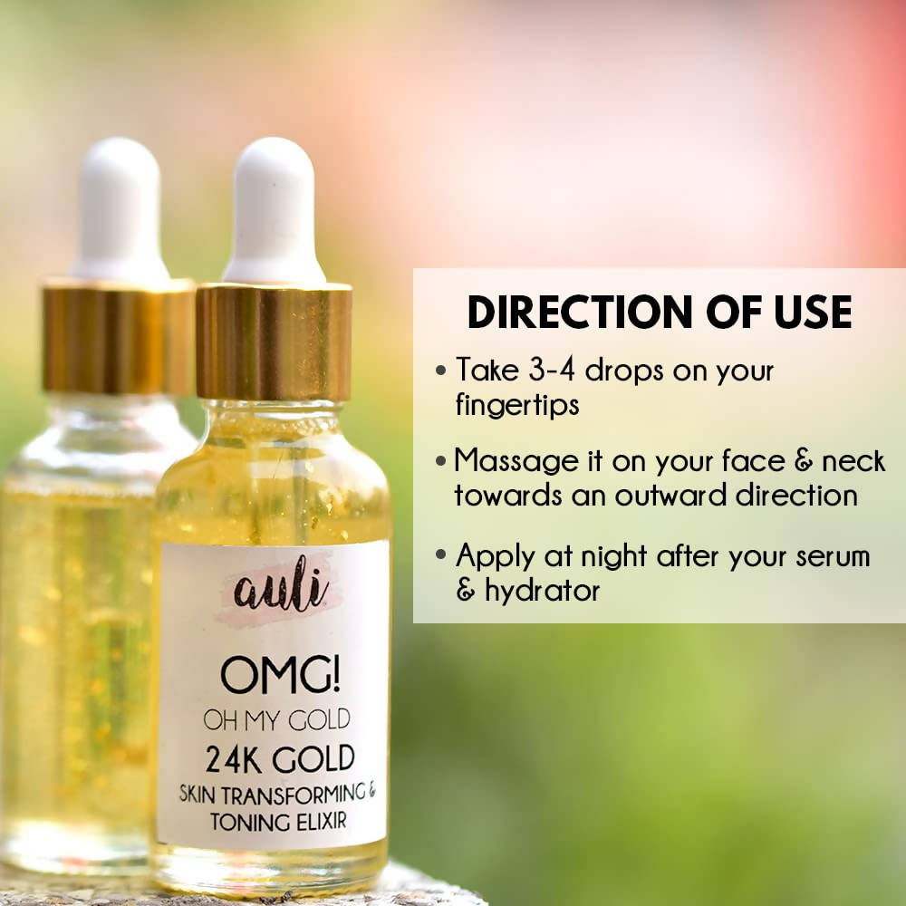 Auli OMG 24K Gold Flakes Pure Rosehip Oil