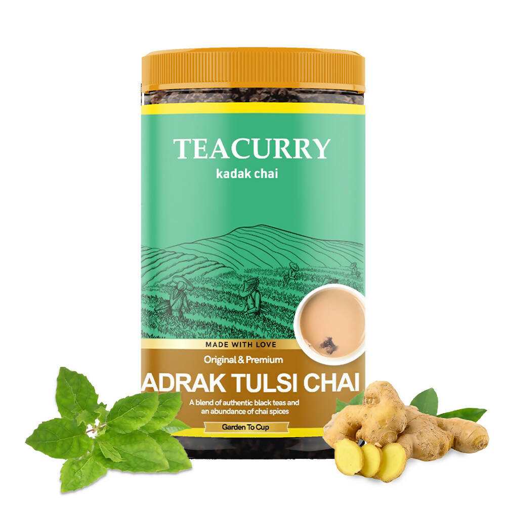 Teacurry Adrak Tulsi Chai Powder 