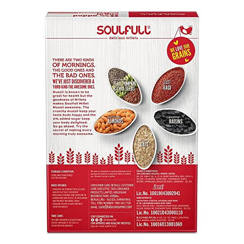 Soulfull 0% added Sugar Millet Muesli