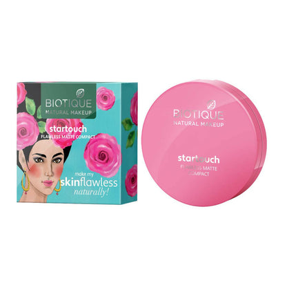 Biotique Natural Makeup Startouch Flawless Matte Compact Tawny Nutmeg TrueCure