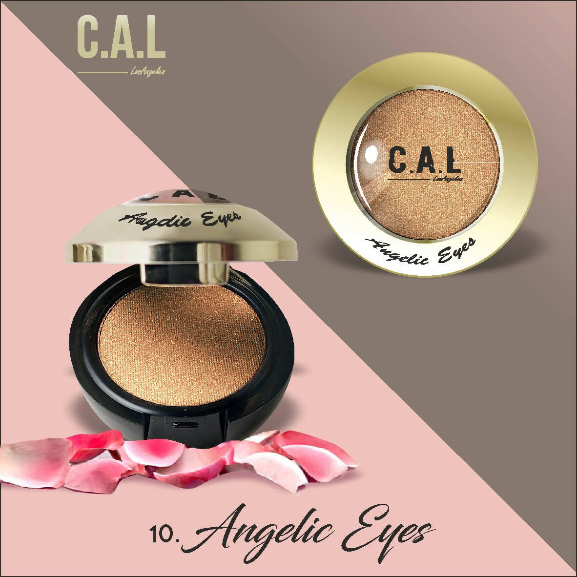 CAL Los Angeles Angelic Eye Shadow (Single Eyes) 10-Brown TrueCure