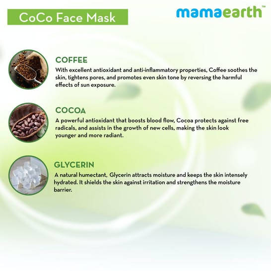 Mamaearth CoCo Face Mask with Coffee & Cocoa for Skin Awakening