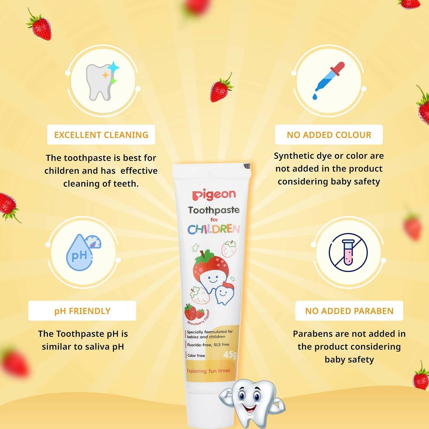 Pigeon Strawberry Toothpaste for Kids