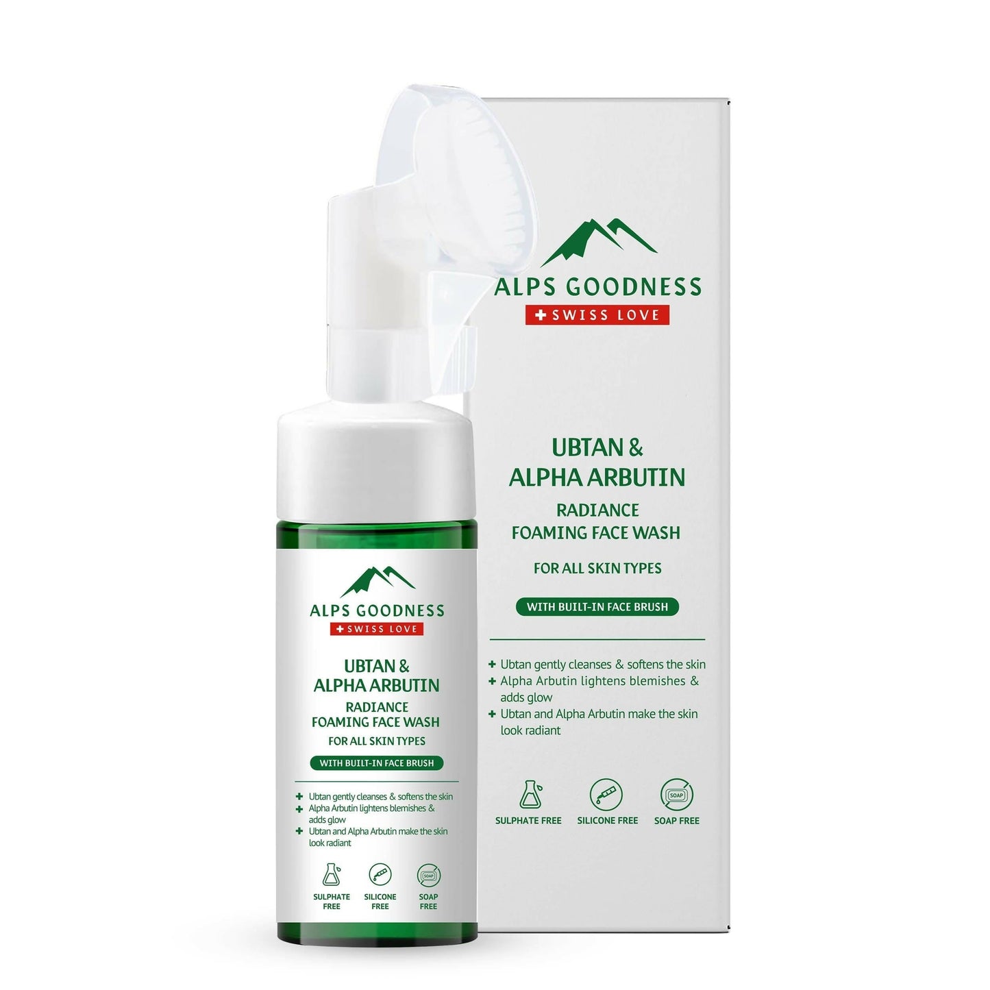 Alps Goodness Ubtan & Alpha Arbutin Radiance Foaming Face wash 