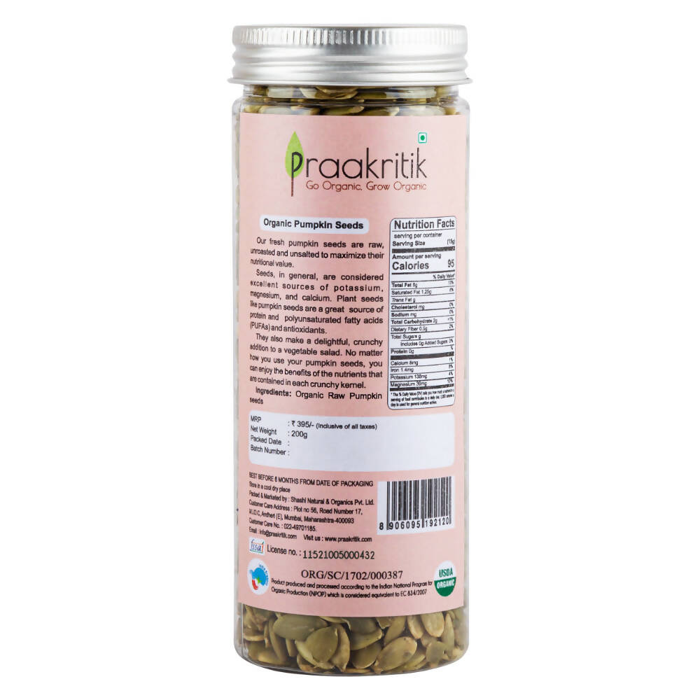 Praakritik Organic Raw Pumpkin Seeds