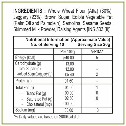 Dhampur Green Gur Crackers Cookies