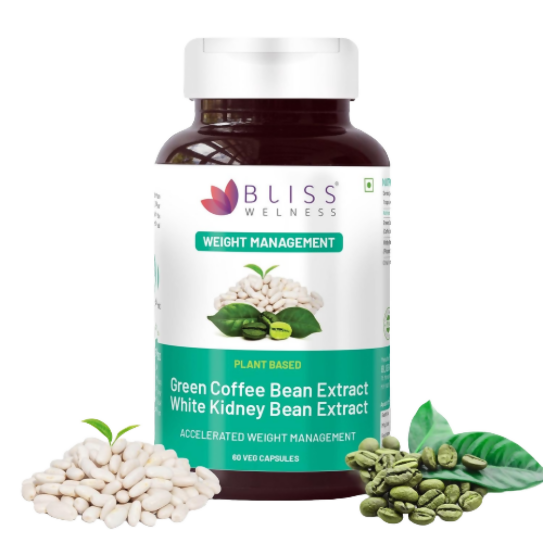 Bliss Welness Green Coffee Bean Extract White Kidney Bean Extract Capsules 