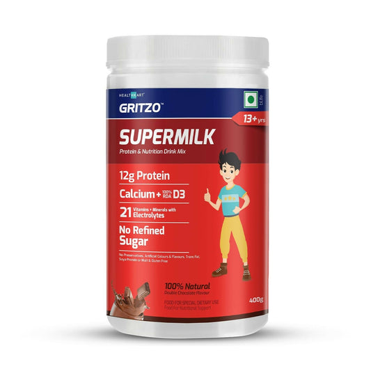 Gritzo Supermilk Powder 13+Y (Teen Athletes), Health Drink For Kids TrueCure