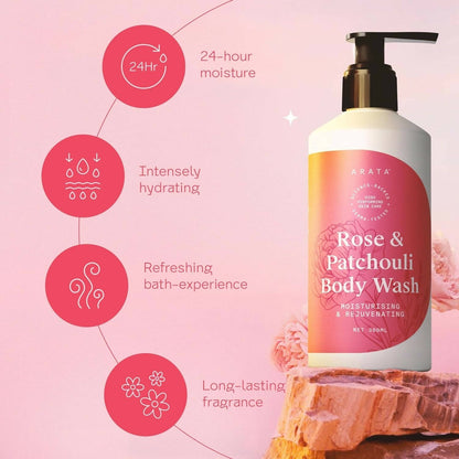 Arata Rose & Patchouli Body Wash