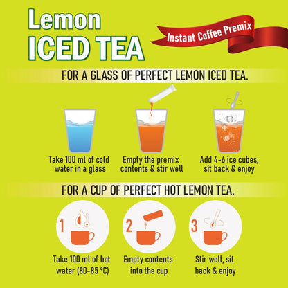 Naivedyam Lemon Iced Instant Tea Premix Powder Sachets