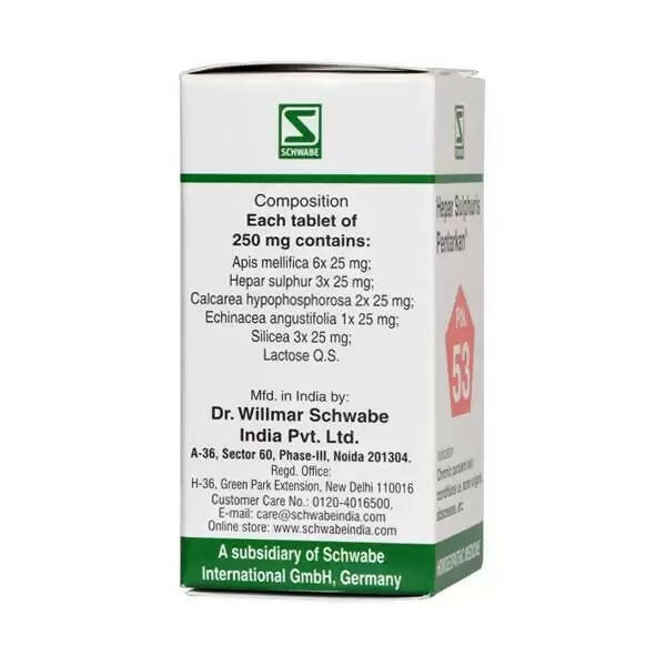 Dr. Willmar Schwabe India Hepar Sulphuris Pentarkan Ptk 53 Tablets