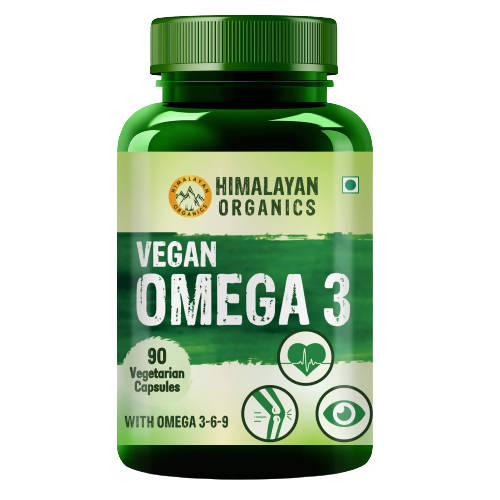 Himalayan Organics Vegan Omega 3 With Omega 3-6-9: 90 Vegetarian Capsules