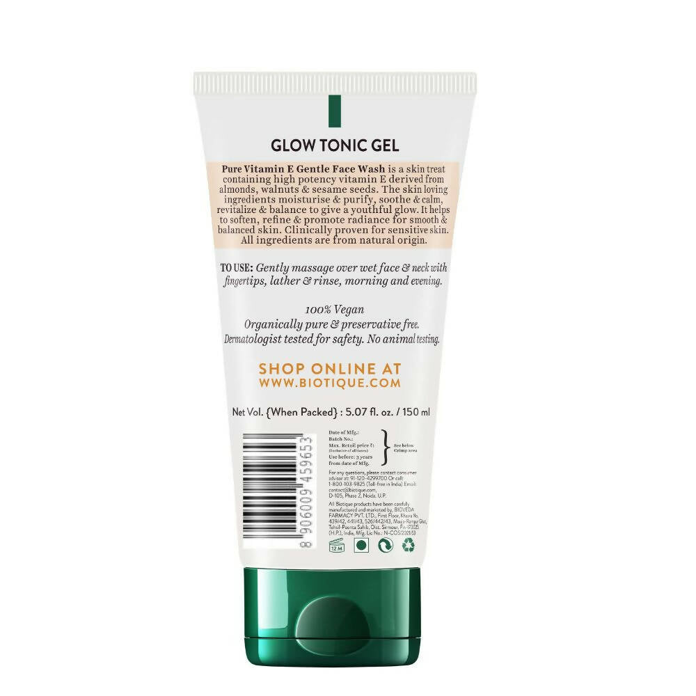 Biotique Glow Tonic Gel Pure Vitamin E Gentle Face Wash