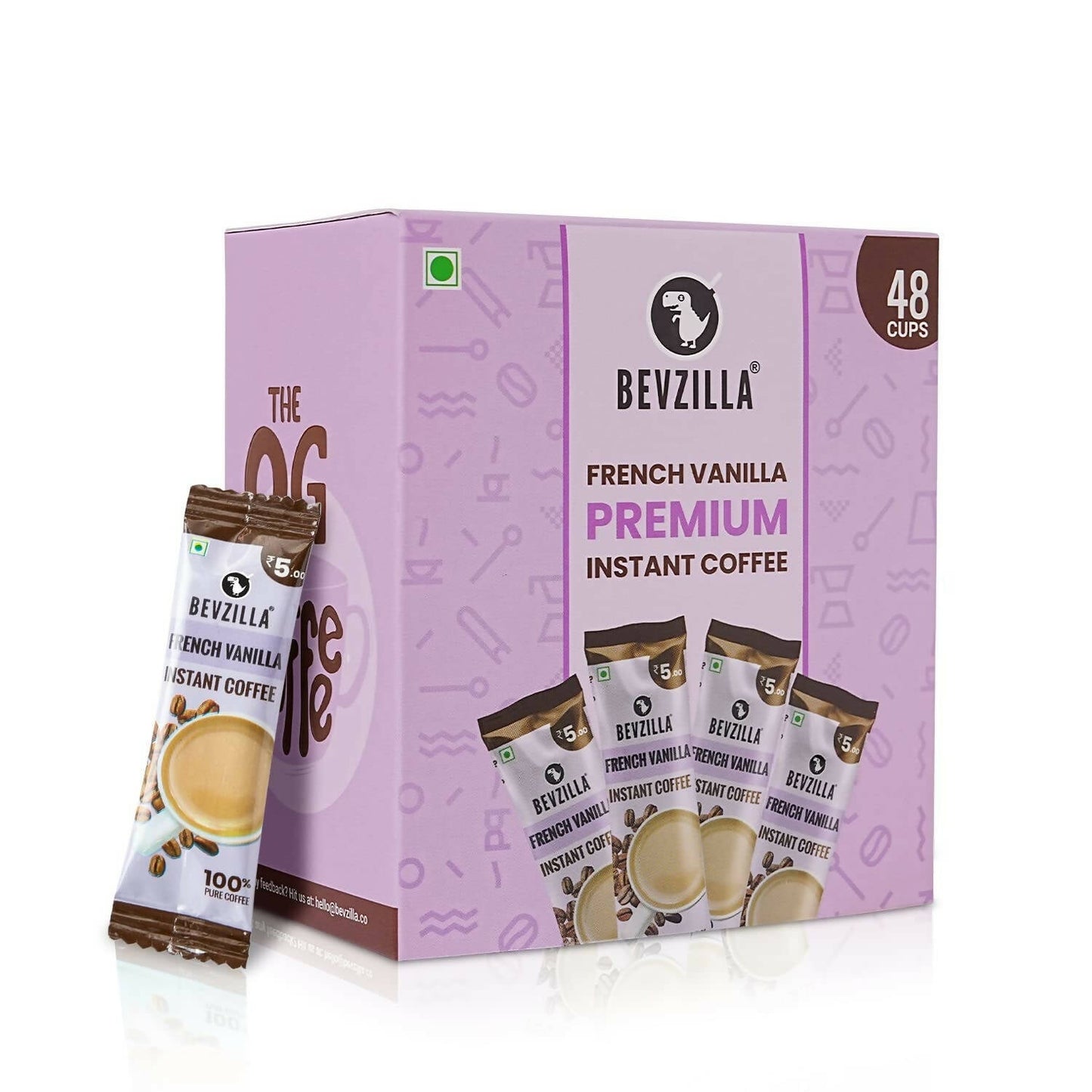 Bevzilla Instant Coffee Powder Sachets (French Vanilla) TrueCure