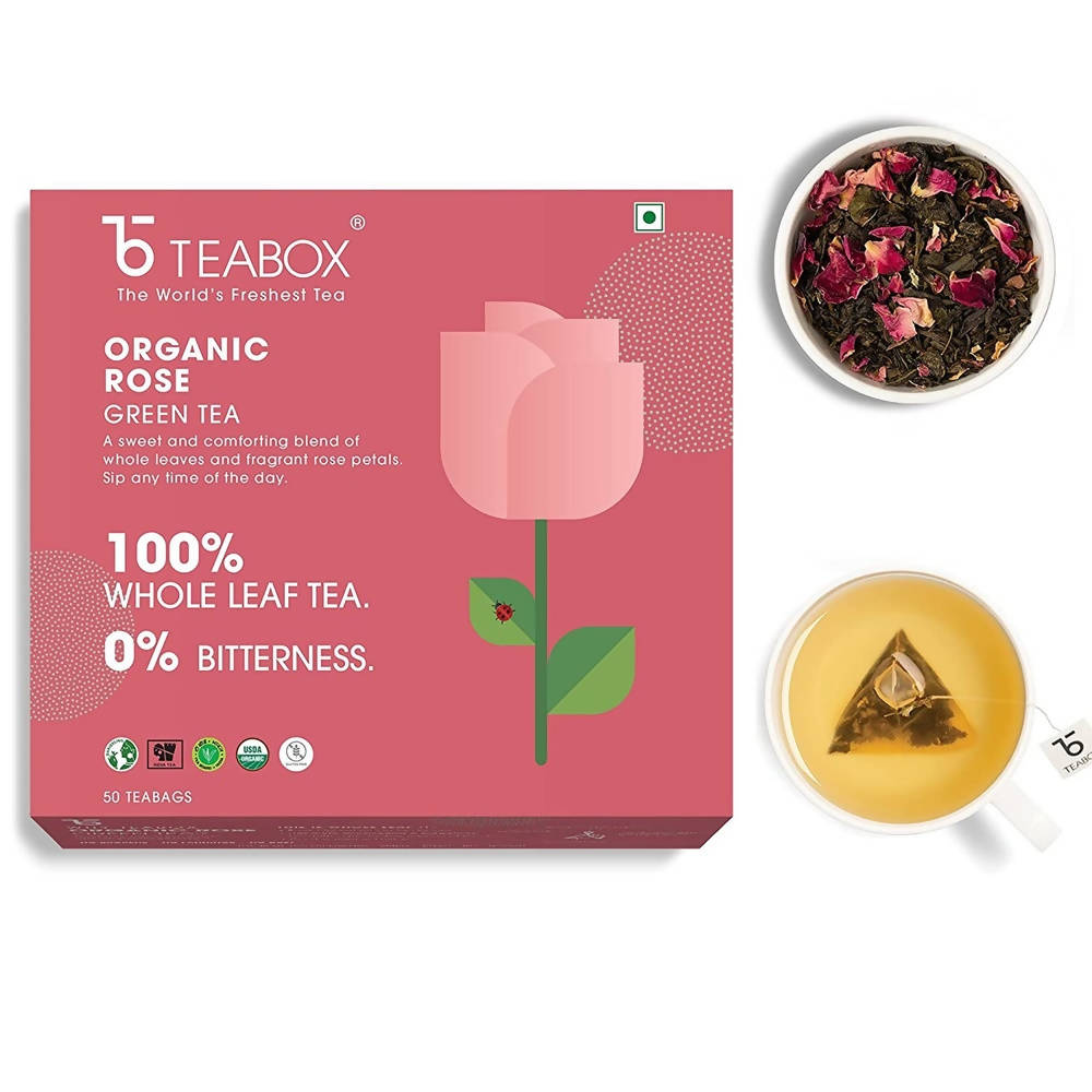 Teabox Organic Rose Green Tea Bags