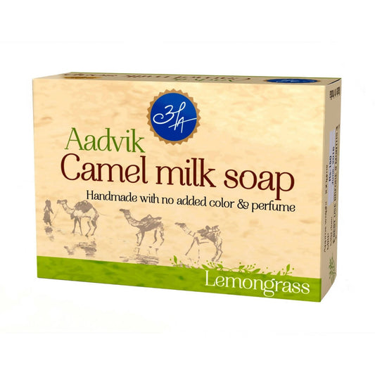 Buy Aadvik Camel Milk Soap - Lemongrass Essential Oil Online in USA from Chaijava. Fast shipping available.