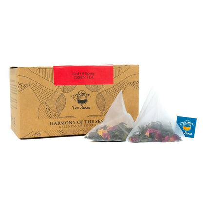 Tea Sense Bed Of Roses Green Tea Bags Box