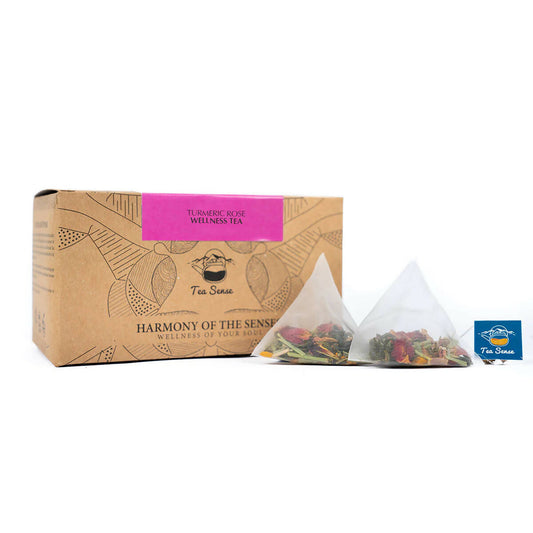 Tea Sense Turmeric Rose Tea Bags Box 