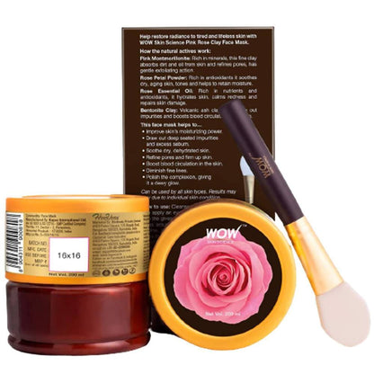 Wow Skin Science Pink Rose Clay Face Mask