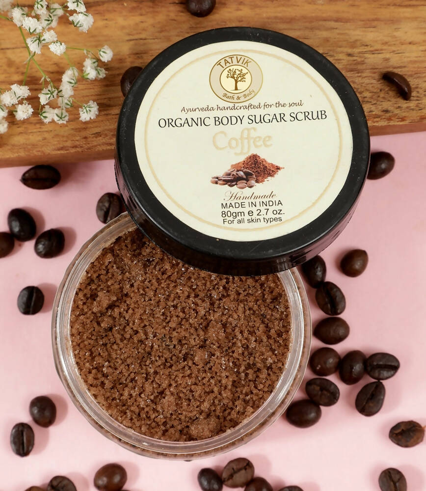 Tatvik Ayurveda Organic Body Sugar Scrub Coffee