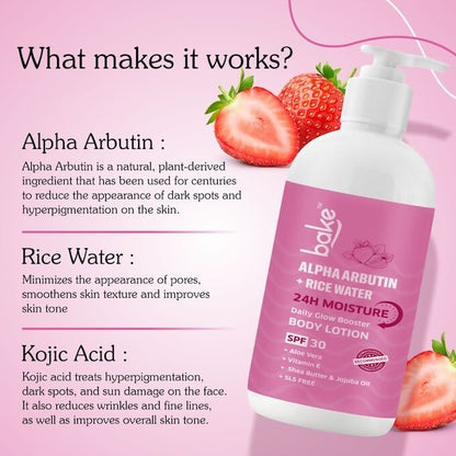 Bake Alpha Arbutin Body Lotion SPF 30