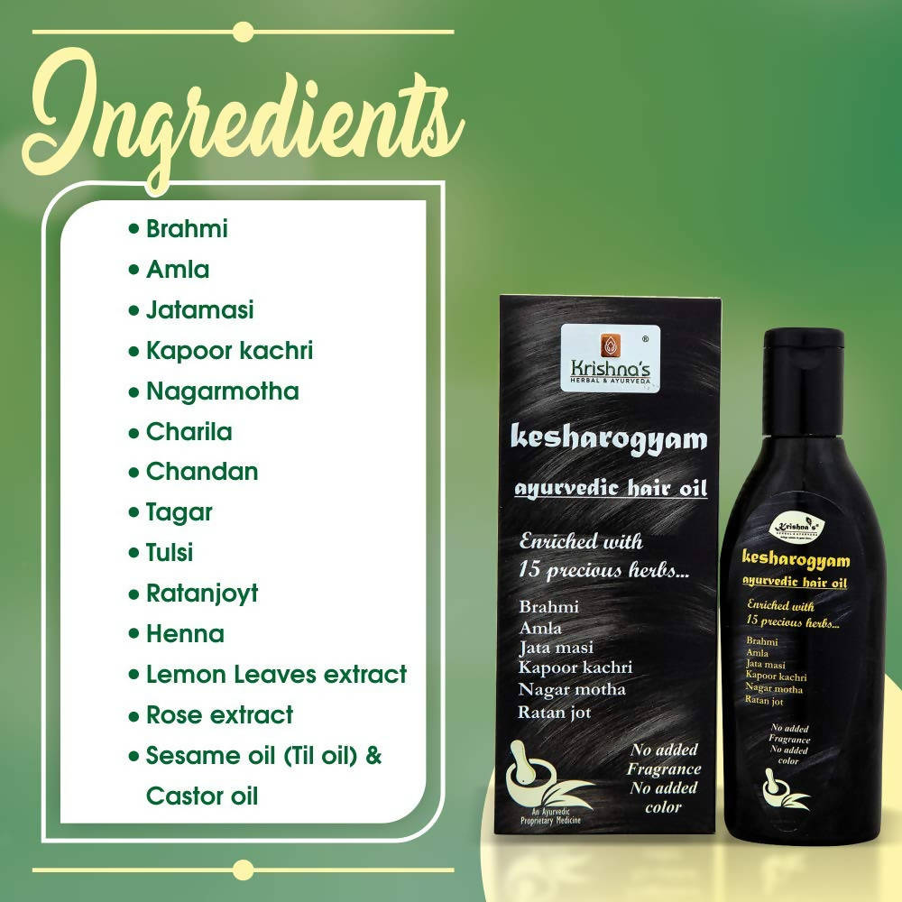 Krishna's Herbal & Ayurveda Kesharogyam Hair Oil