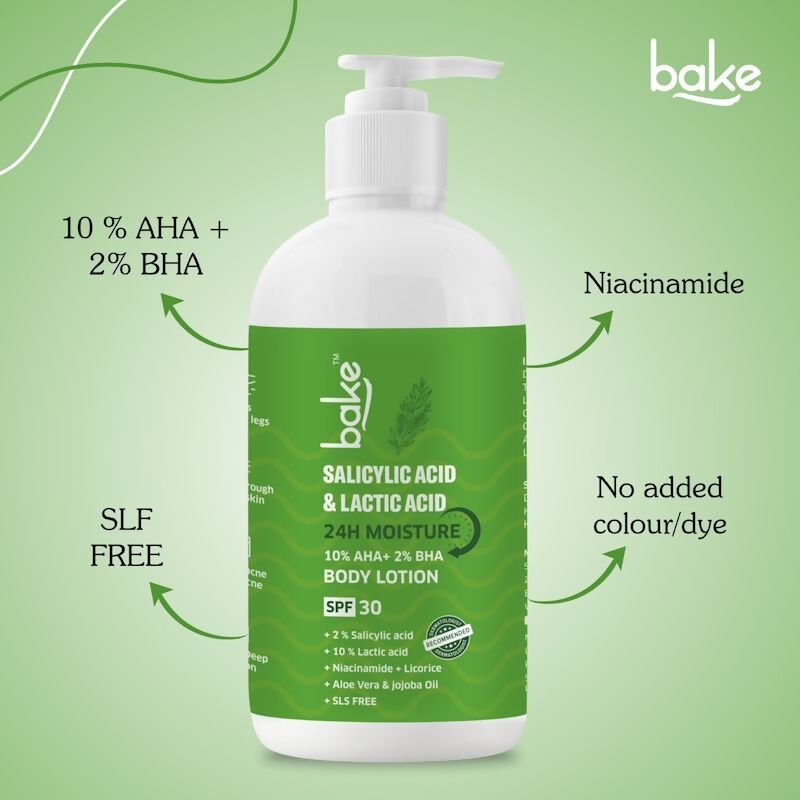 Bake 10% AHA + 2% BHA Body Lotion SPF 30