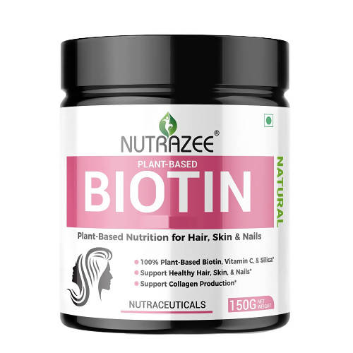 Nutrazee Plant Based Biotin Supplement 10000+ MCG TrueCure