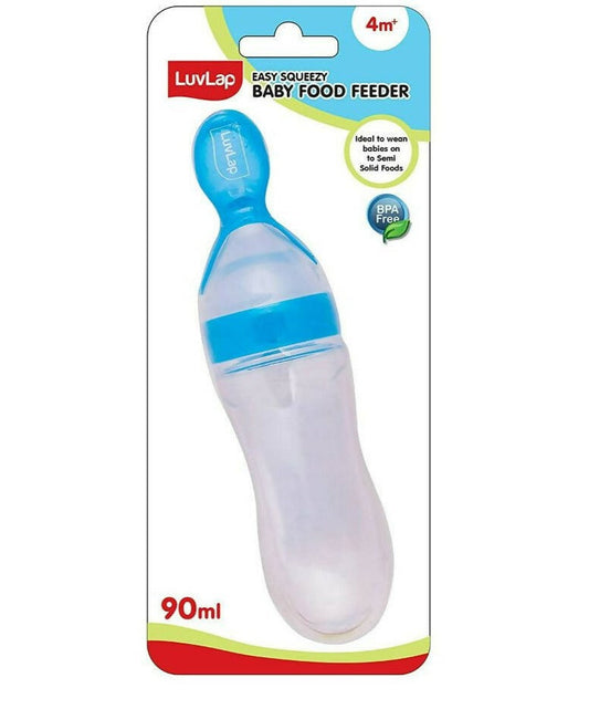 LuvLap Feeding Spoon with Squeezy food Grade Silicone Feeder bottle, Australia, Canada 