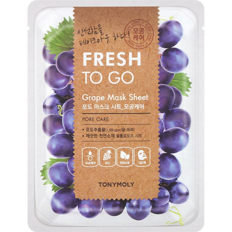 Tonymoly Fresh To Go Grape Mask Sheet Pore Care TrueCure