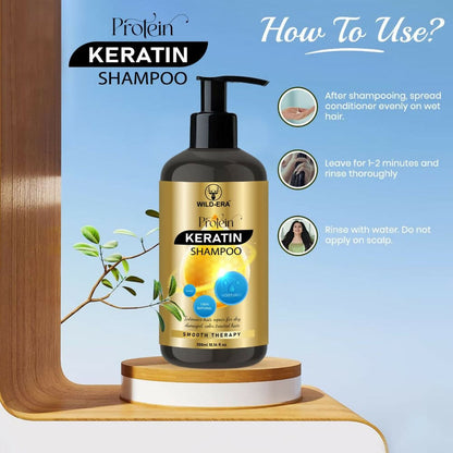 Wildera Keratin Smooth Shampoo with Keratin and Argan Oil